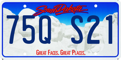 SD license plate 75QS21