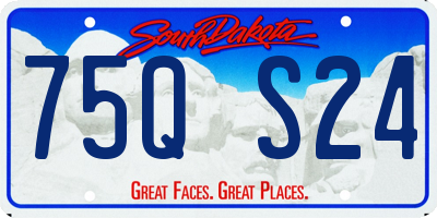 SD license plate 75QS24