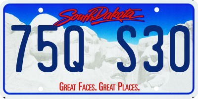 SD license plate 75QS30