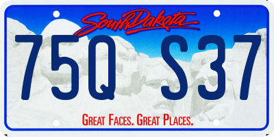 SD license plate 75QS37