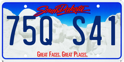 SD license plate 75QS41