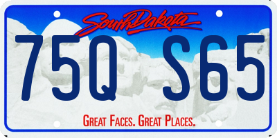 SD license plate 75QS65