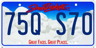 SD license plate 75QS70