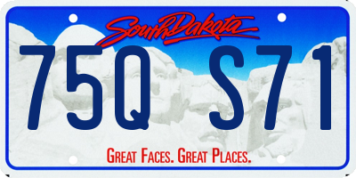 SD license plate 75QS71