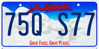 SD license plate 75QS77