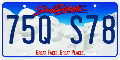 SD license plate 75QS78