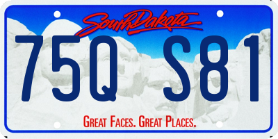 SD license plate 75QS81