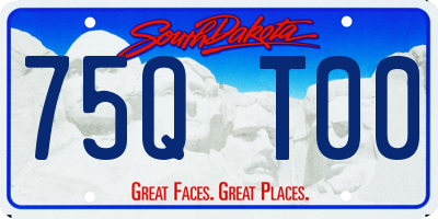SD license plate 75QT00