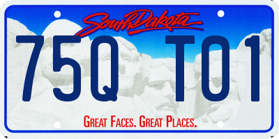 SD license plate 75QT01