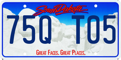 SD license plate 75QT05