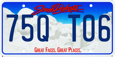 SD license plate 75QT06