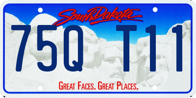 SD license plate 75QT11