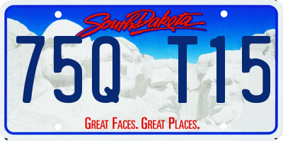 SD license plate 75QT15