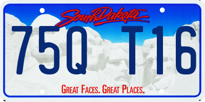 SD license plate 75QT16