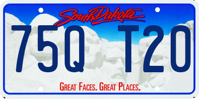 SD license plate 75QT20