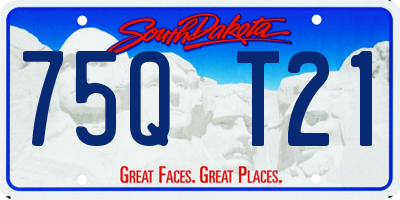 SD license plate 75QT21
