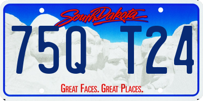 SD license plate 75QT24