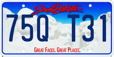 SD license plate 75QT31