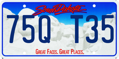 SD license plate 75QT35
