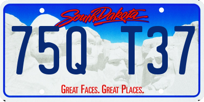 SD license plate 75QT37
