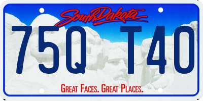 SD license plate 75QT40