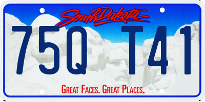 SD license plate 75QT41