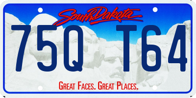 SD license plate 75QT64