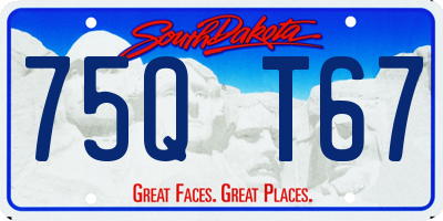 SD license plate 75QT67