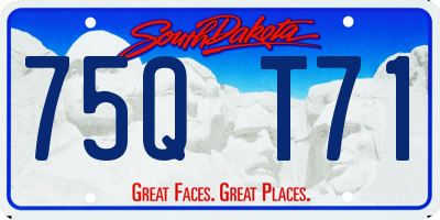 SD license plate 75QT71
