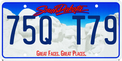 SD license plate 75QT79