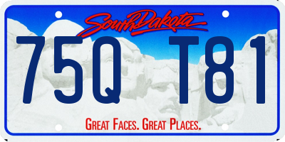 SD license plate 75QT81