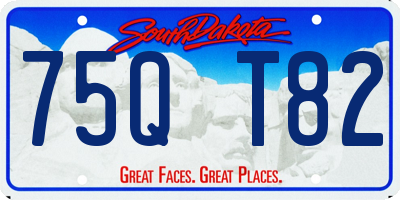 SD license plate 75QT82