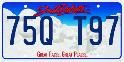 SD license plate 75QT97