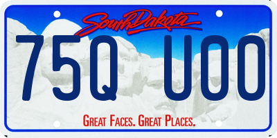 SD license plate 75QU00