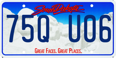 SD license plate 75QU06