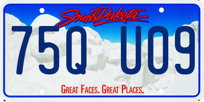 SD license plate 75QU09