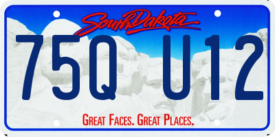 SD license plate 75QU12
