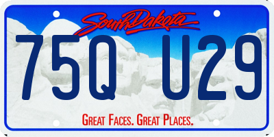 SD license plate 75QU29