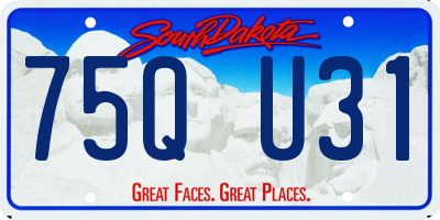 SD license plate 75QU31