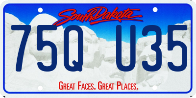SD license plate 75QU35