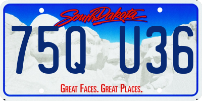 SD license plate 75QU36