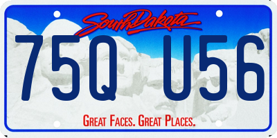 SD license plate 75QU56