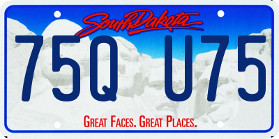 SD license plate 75QU75