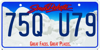 SD license plate 75QU79