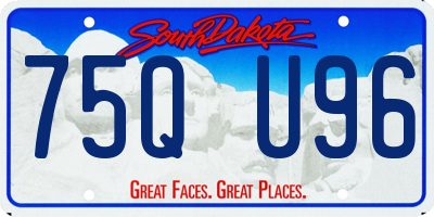 SD license plate 75QU96