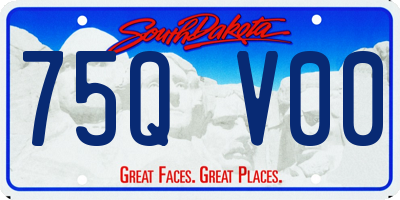 SD license plate 75QV00