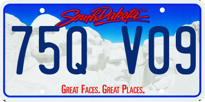 SD license plate 75QV09