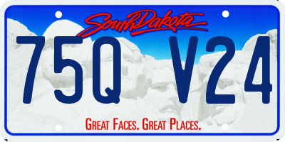 SD license plate 75QV24