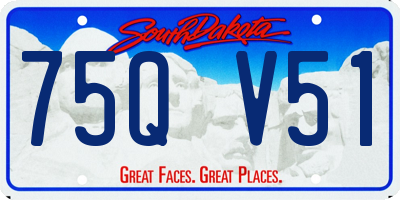 SD license plate 75QV51