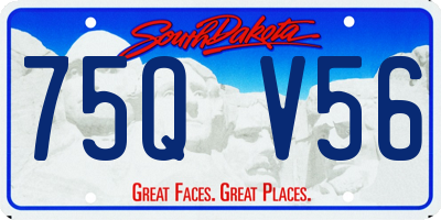 SD license plate 75QV56